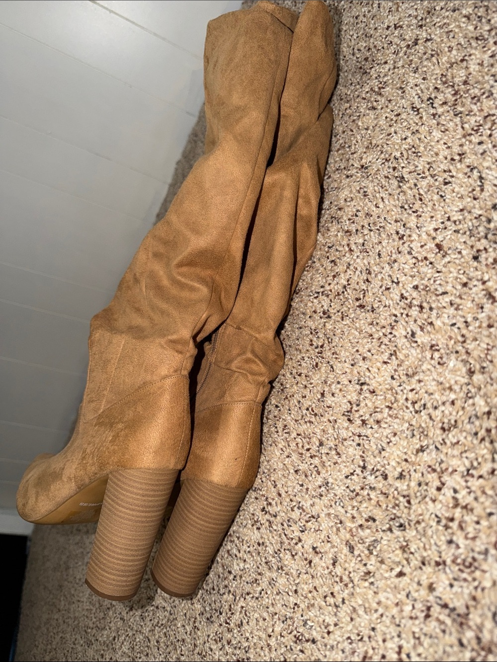 Express Slouchy Pointed-Toe Over-the-Knee Boots - Brown - Picture 4 of 4